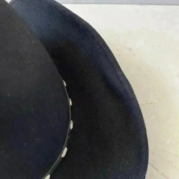 Rodeo King Adult Cowboy Hat Black Felt Beaver Western Hat Vintage Sz S 54-55 - Picture 9 of 12